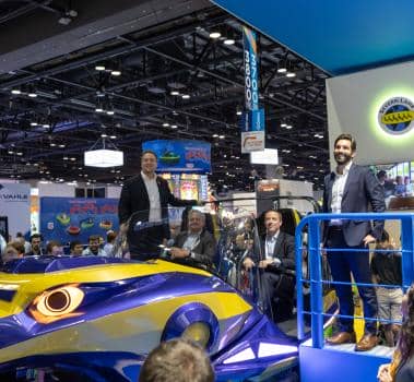 Falcon's Flight coaster from Intamin and Quiddiya Investment Group at IAAPA Expo 2023